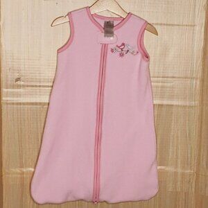 Just Born Infant Girls Pink Fleece Wearable Blanket 0-3 Months